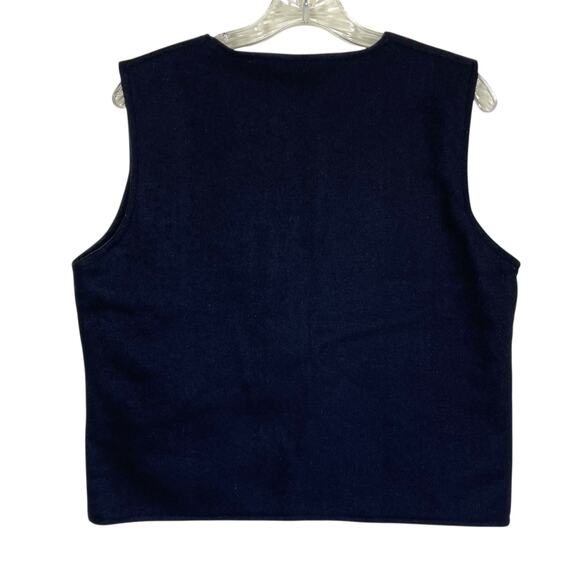 Paul Harris Sz M Vintage Wool Blend Christmas Holiday Vest Embroidered Retro - Picture 7 of 16